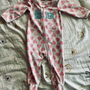 Little Sister Heart Print One Piece